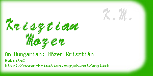 krisztian mozer business card