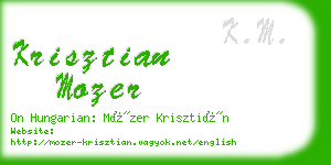 krisztian mozer business card